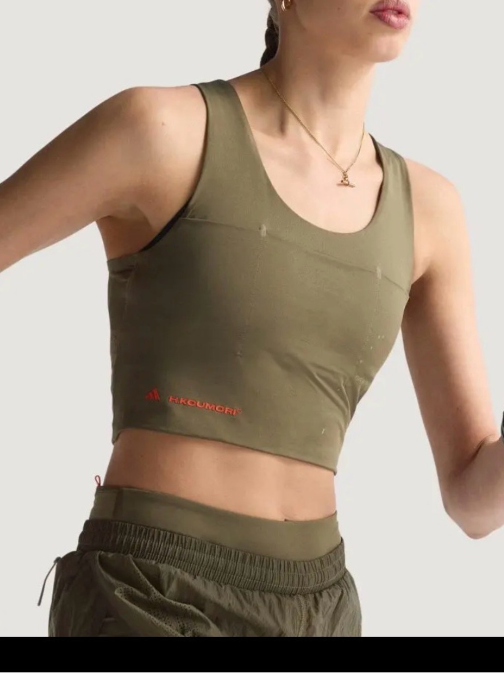 adidas Women’s H.Koumori Adi365 Crop Tank Top Size M